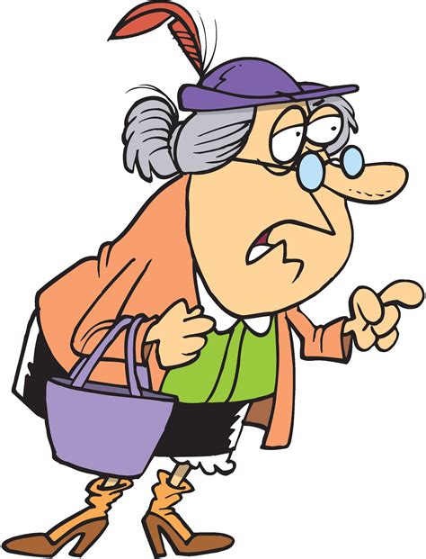 clip art of old lady